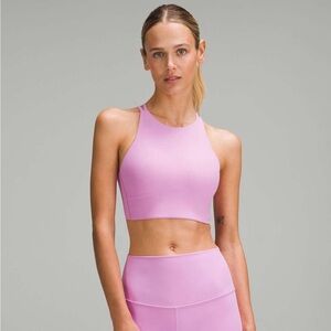 Lululemon Like a Cloud High Neck Ribbed Bra 10 Dahlia Mauve